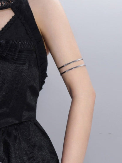 Silver Cyberpunk Cuff Arm