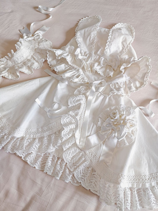 Bunny Purple Cape Hood White Ears Blue /