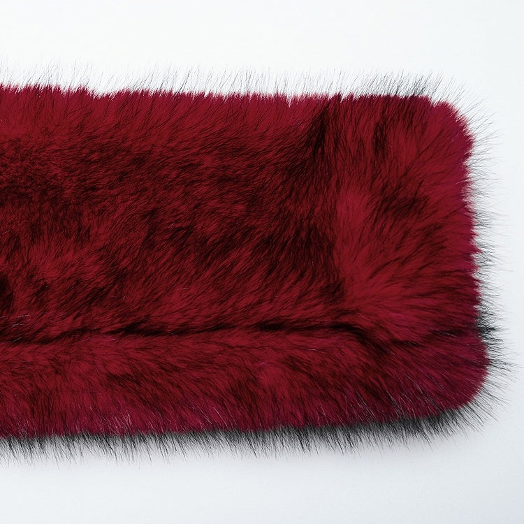 Black Red Punk Personalized Short Fur Jacket