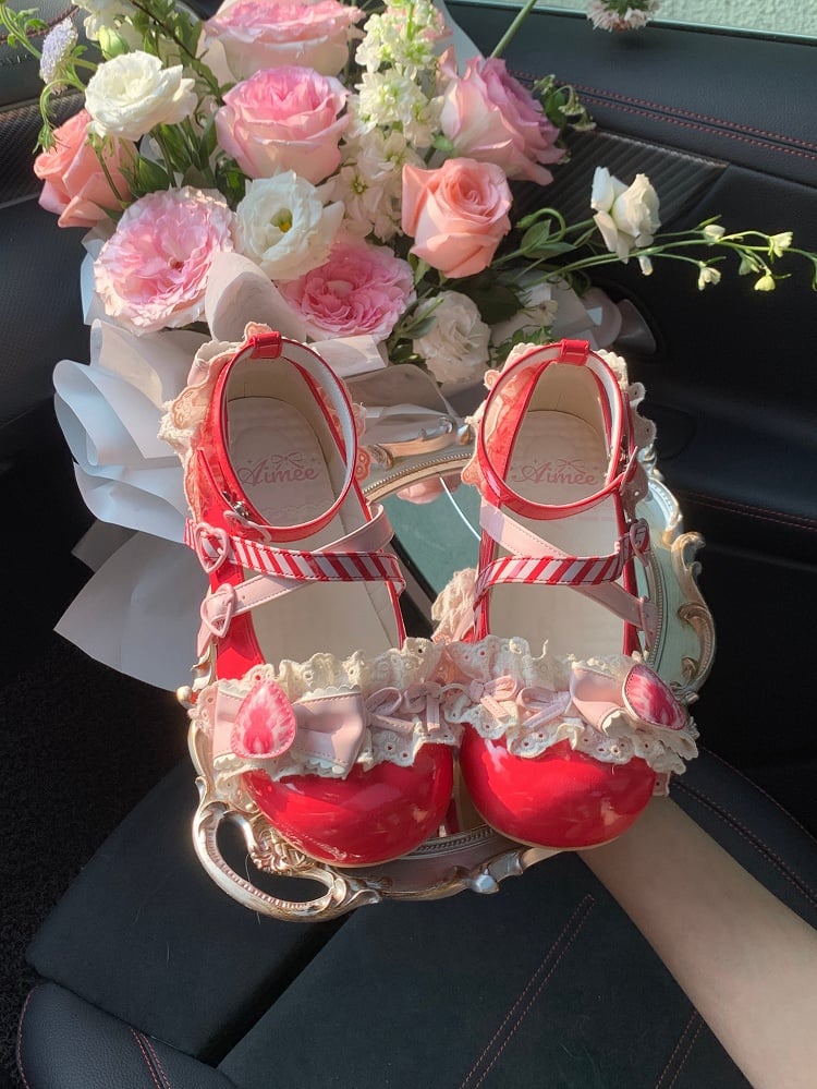 Shoes Jane Sweet Mary Red Velvet Lolita Strawberry Cake