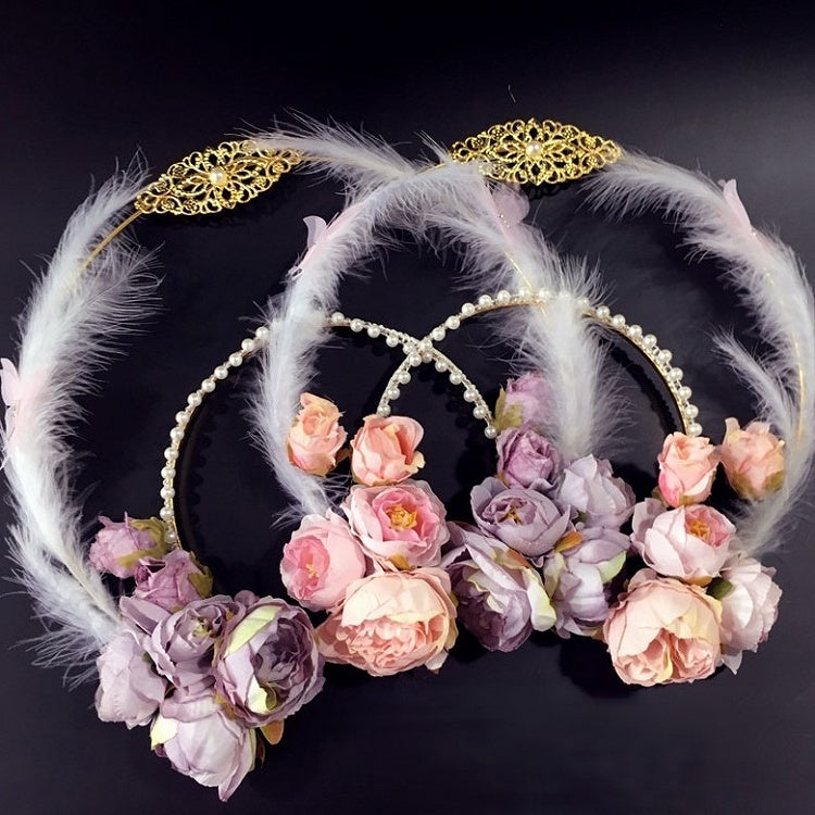 Decorated Beads Floral Feather 5 Options KC Design