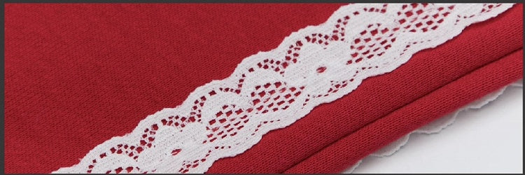 Schwarz/Rote Spitze Schmetterlinge Gerade Bein Schnitt Hose Spitze Trim