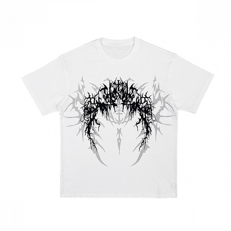 Graphic Gothic White/Black Dark T-Shirt Fantasy