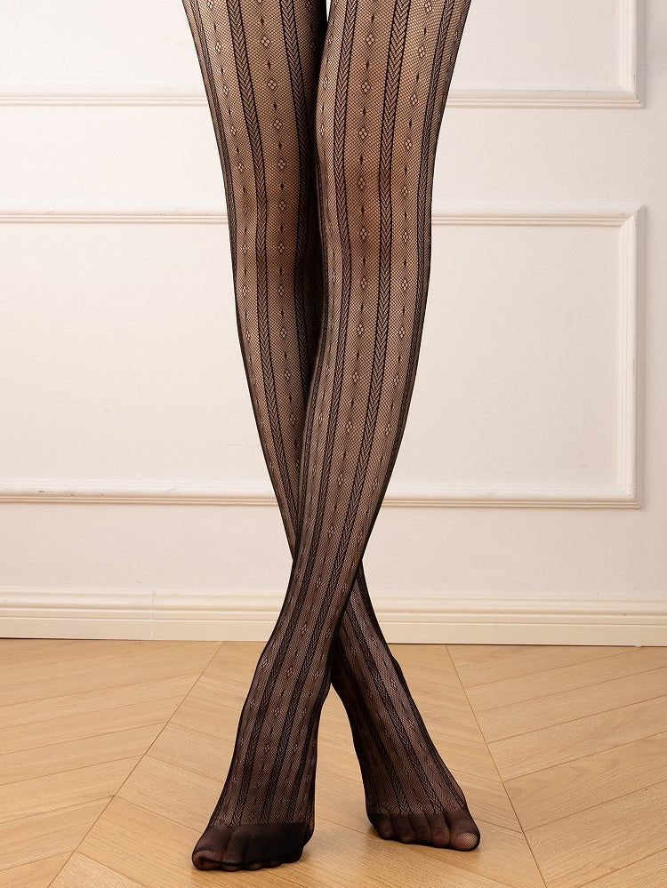 Pattern Colors Tights Floral Vertical and Striped Fishnet 4