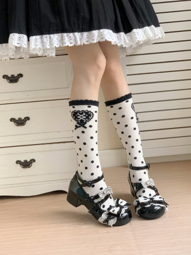 Janes - Crisscross with Mary Lolita PU Sweet Design Black