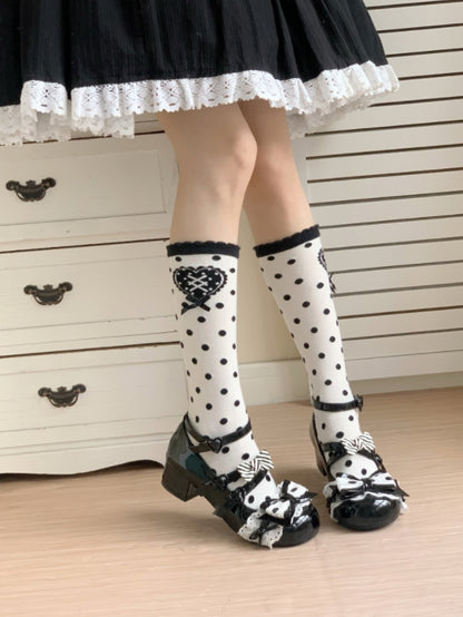 Janes - Crisscross with Mary Lolita PU Sweet Design Black