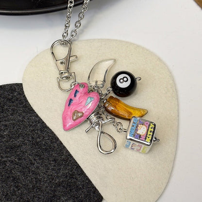 Y2K Multi-Element Tennis Shell Charm Keychain