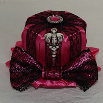 蝶結びの花柄/ 3つの装飾帽子ミニと王冠のデザインラインストーンオプション