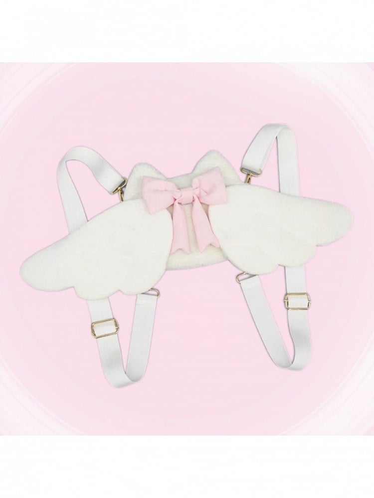 Double Shoulder Wing Bag with Bow Embellishment - Magic Diary