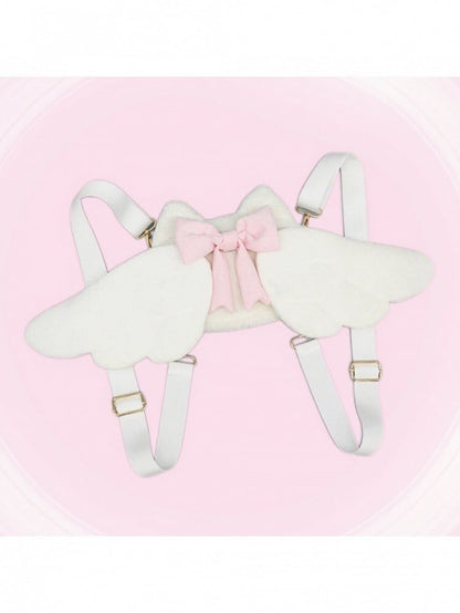 Double Shoulder Wing Bag with Bow Embellishment - Magic Diary