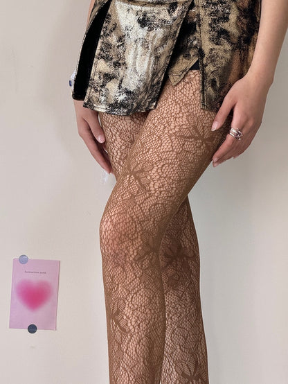 Y2K Options Tights Design Color Butterfly 7 Hollow-out