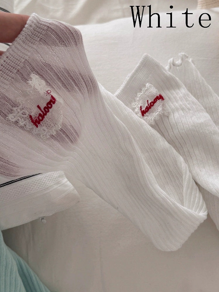 Weiße Ärmel Bein Schwarz/Weiß/Rosa/Grün/Grau/Milch