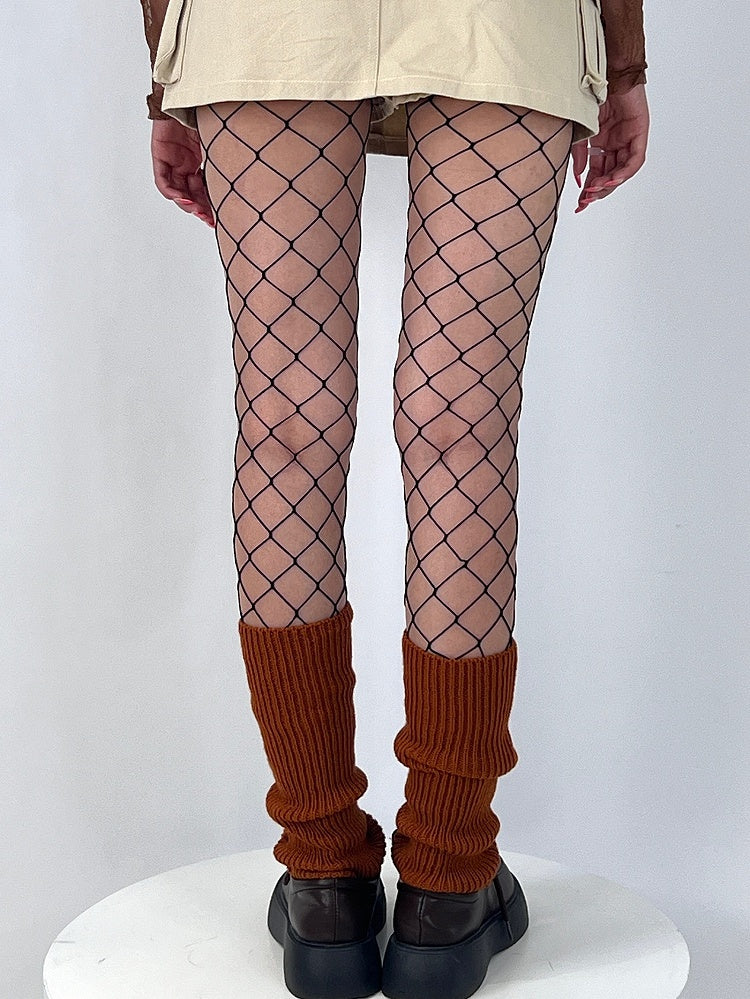 Black/White Y2K Large Version Fishnet Tights