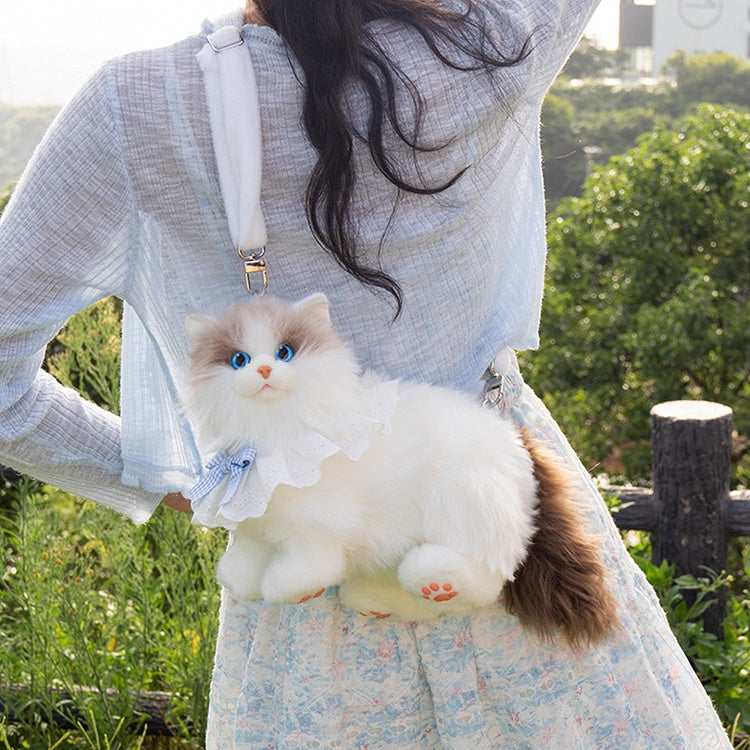 Cat Options Crossbody 3 Realistic Plush Bag