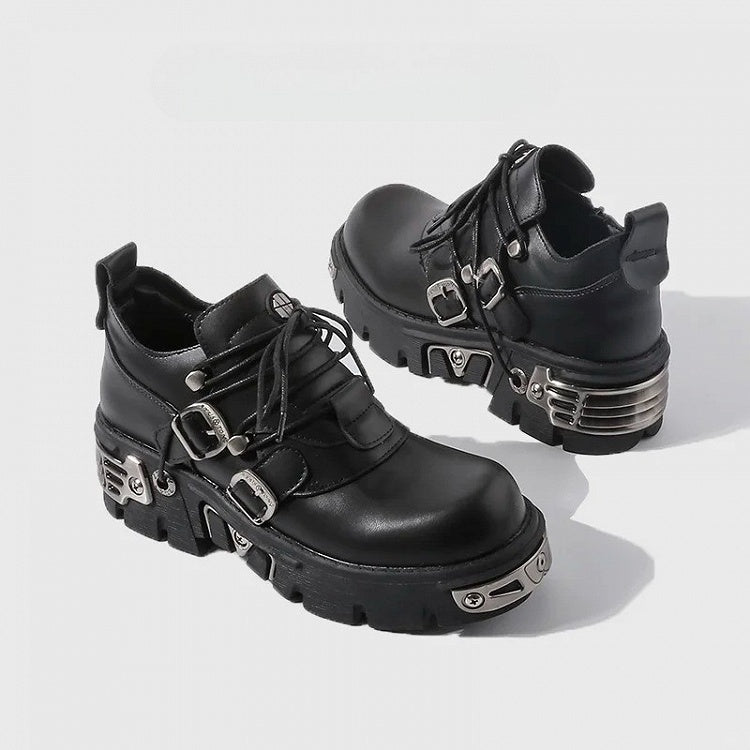 Closure - Punk Black Front 3-Way Lace-Up Shoes System:
