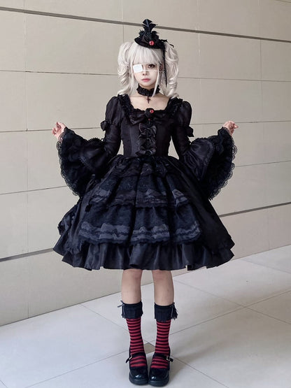 フェザーゴシックハットミニアイボールロリータとブラック