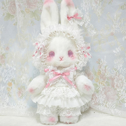 Standing-eared Convertible Strap Bag with Bowknot Accents Pink Bunny