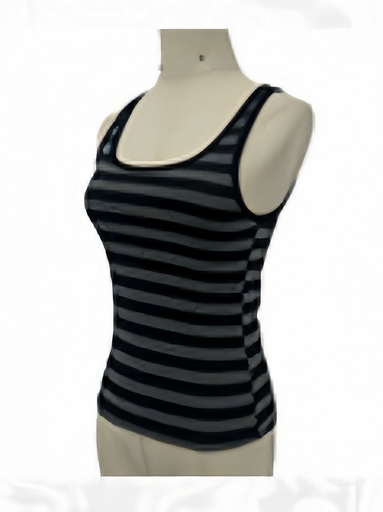 Black and Gray Striped Tank Top - HBreaker