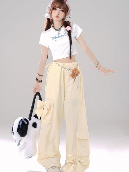 Cargo-Taschen Bowknot Hose