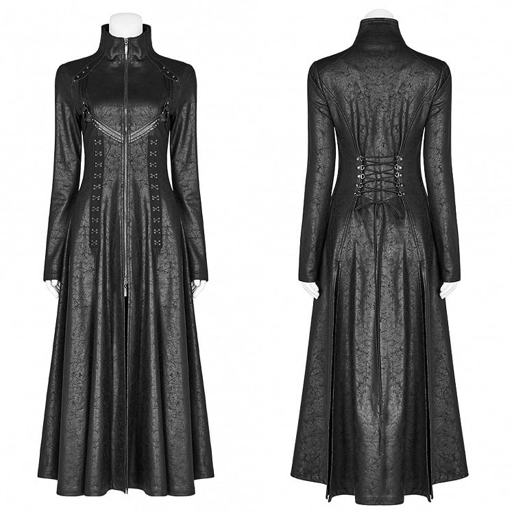 Black Punk Dark Long Coat