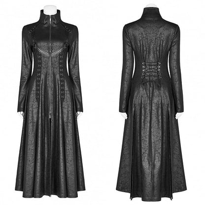 Black Dark Punk Long Coat