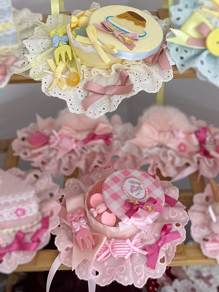 Clips Yellow/Pink Lolita Candy Sweet Box With Mini Hat