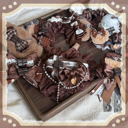 Lolita 12 Mini Hairband Chocolate Hairclip Brown KC Options Element / Bear Ring Hat