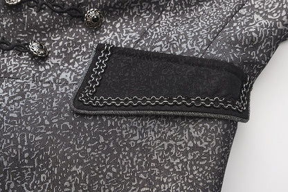 Waistcoat Collar with Lolita Lapel Tail Ouji Silver Black
