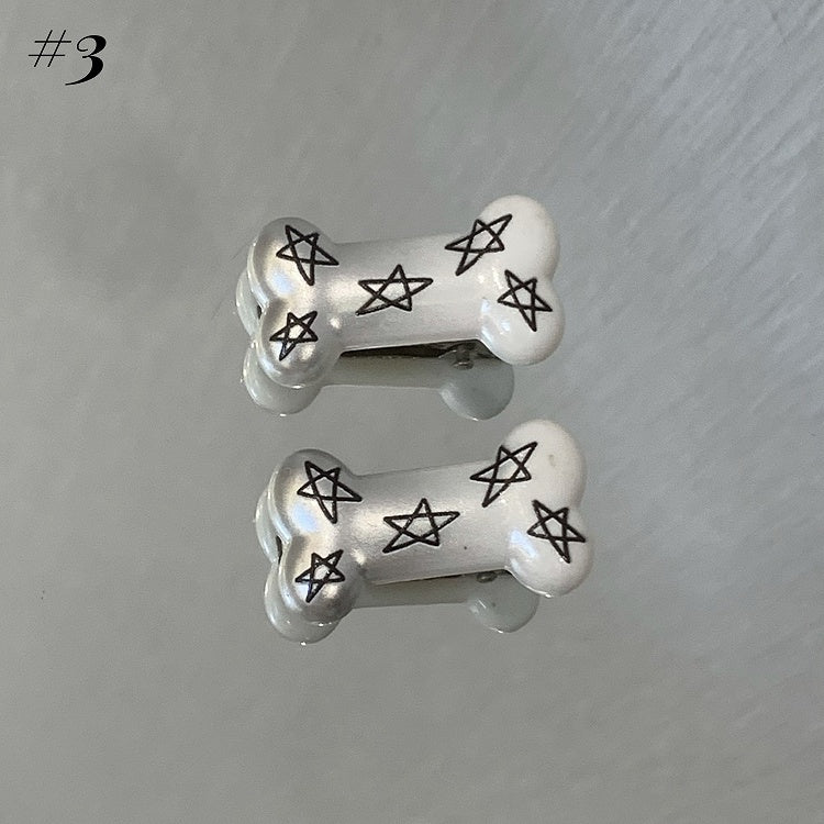 Y2K Bone/ Fish-Shaped Hairclips