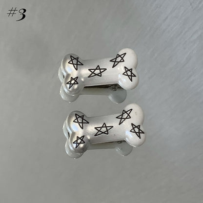 Y2K Bone/ Fish-Shaped Hairclips