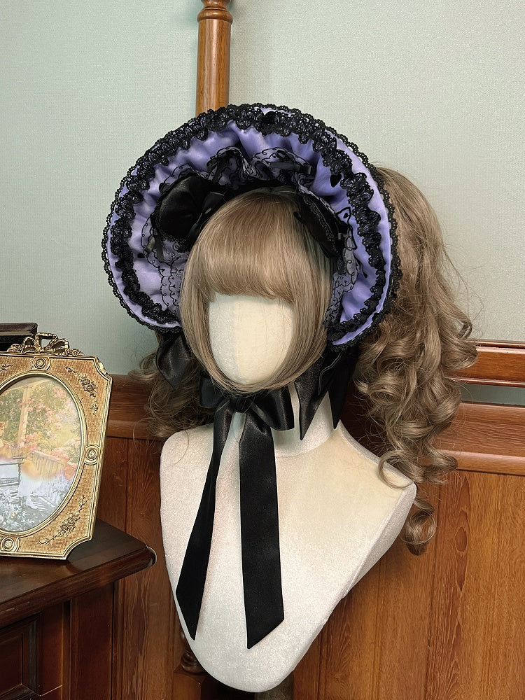 und / mit Ohren Motorhaube Bär Pink Lila Sweet Lolita Stickerei