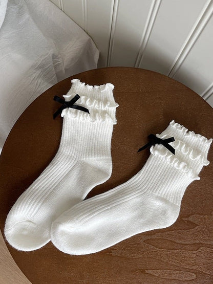 5 Style Ear and Socks Lolita Wood Wool Design Bow Butterfly Colors with