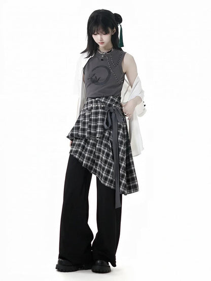 Schwarze Freizeithose mit geradem Bein