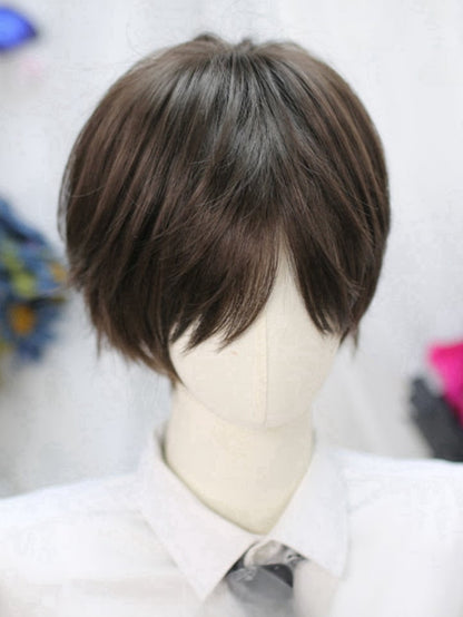 Braune 25CM Ouji Kurzperücke