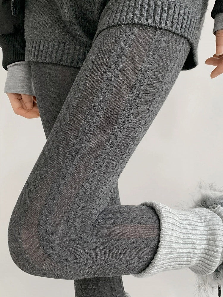 Tights Cable Knit Colors) Warm (3