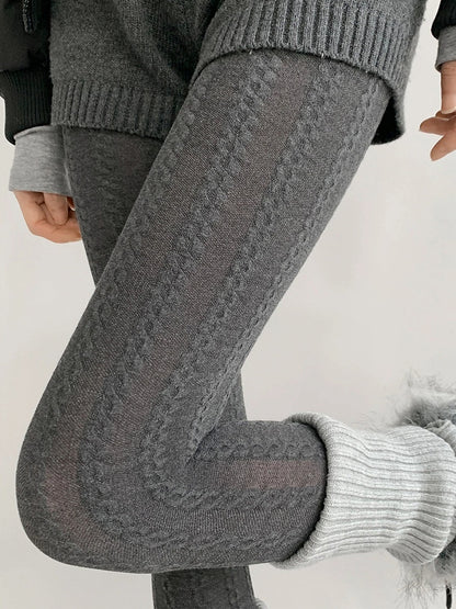 Tights Cable Knit Colors) Warm (3