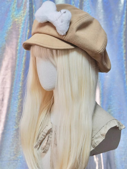 Black/Khaki/Brown Hat Beret Bone Design