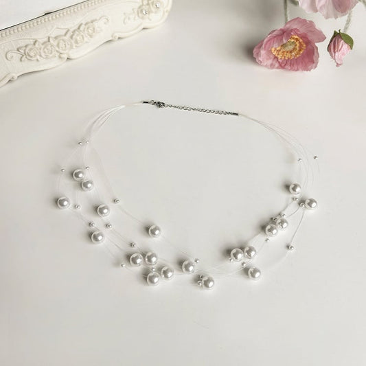 Multi-Strand Pearl Necklace - With PUJI