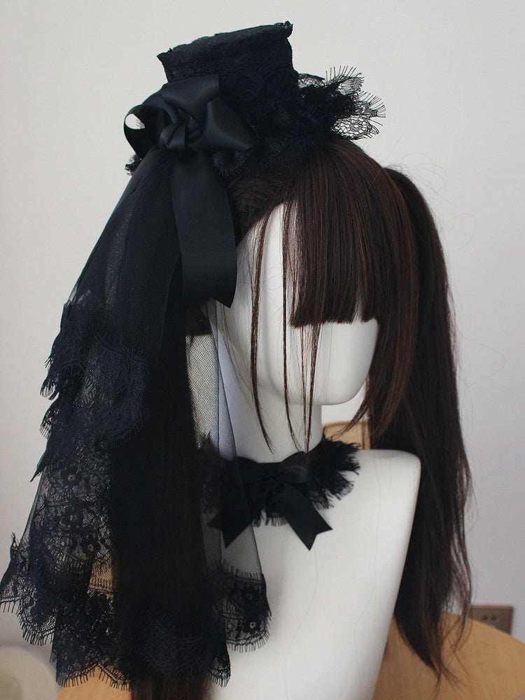 Head Kuro Lace Mini Veil Elegant Hat with