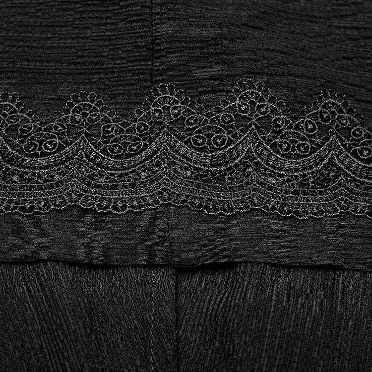 Black Men's Simple Rococo Long Cloak
