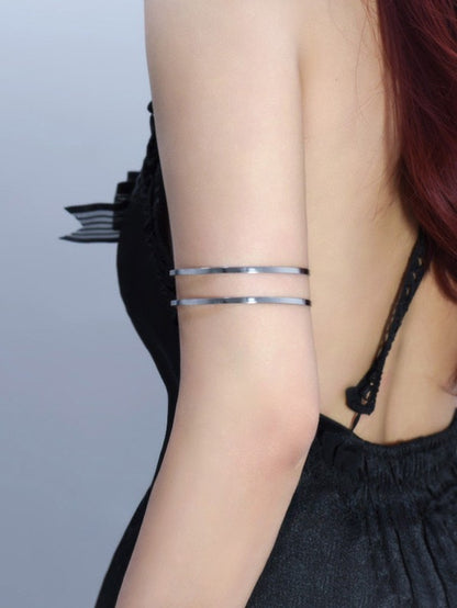Silver Cyberpunk Cuff Arm