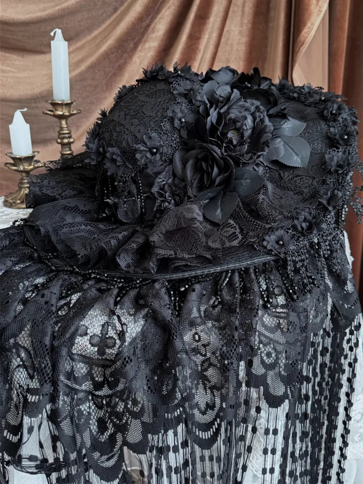 Black Gorgeous Dark Gothic Lolita Hat