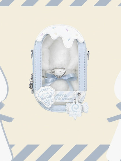 Multicolor Puppy BJD Doll Clear Window Crossbody Sack - Sugar Cube Studio