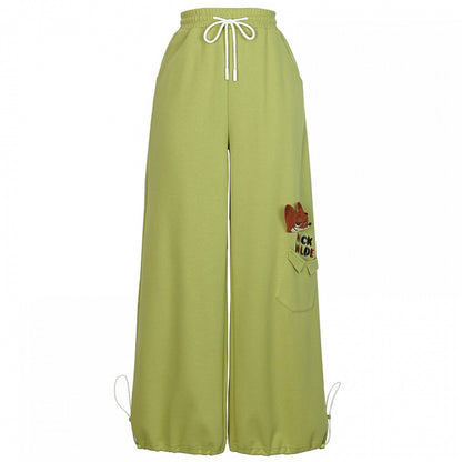 Zootopia Plüsch Nick Grüne Hose mit Kordelzug am Bündchen und geradem Bein