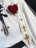 Red Brooch Heart-shaped