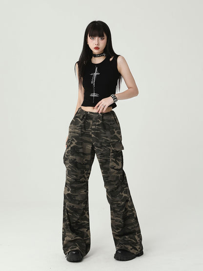 Gothic Black Cross Backless Glamorous Cropped Sleeveless Top