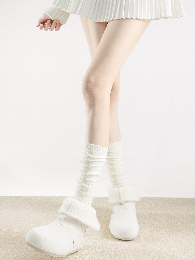 Colors) Socks (4 Calf Textured Knit