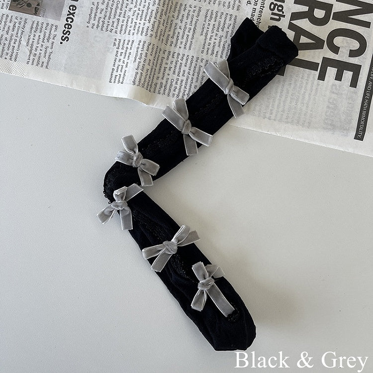 Floral Color Underknee with Options Design Bowknot Pattern 19 Cut-out Stockings