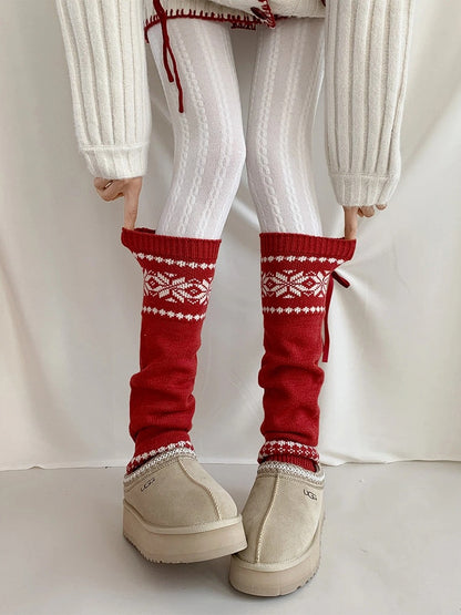 Retro Red Warmers Fair Leg White Isle