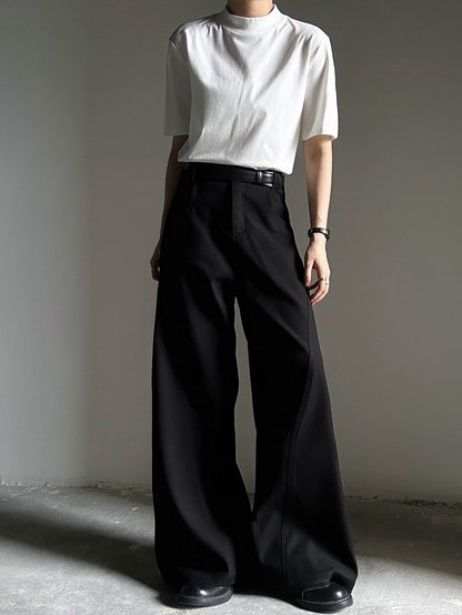 Wide-leg Black Style Pants Princely